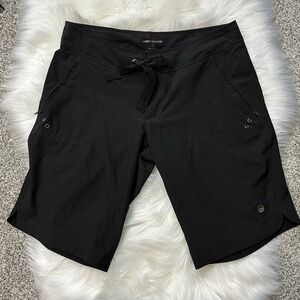 Free Country Shorts Woman's Size Medium 8/10 ‎ Hiking Bermuda Draw String Black